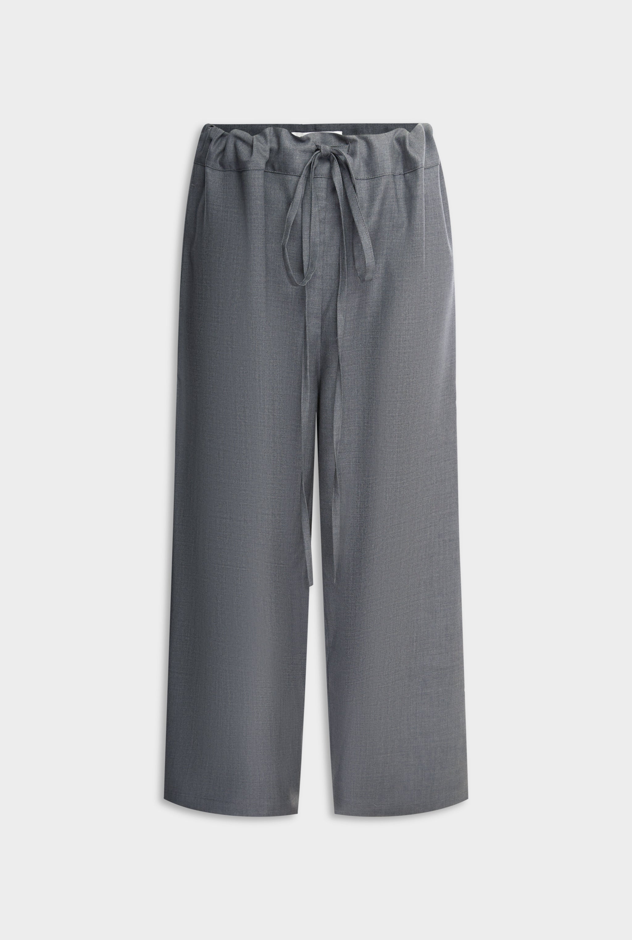 Wool Paperbag Pant - Dark Grey Marl