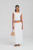 Twist Back Boat Neck Top - White [[W_D1 - 42185 - Twist Back Boat Neck Top - White.mp4]]