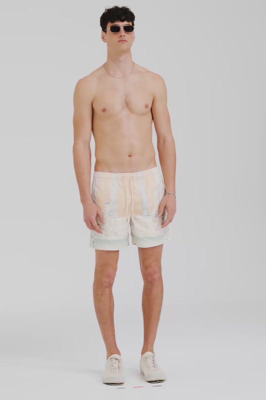 Venroy Printed Swim Short - Ancient Greek Orange Sunset