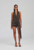 Silk Belted Draped Top - Cacao [[W_D1 - 42190 - Silk Belted Draped Top - Cacao.mp4]]