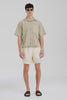 Venroy Oversized Raw Hem Cotton Shirt - Washed Sage
