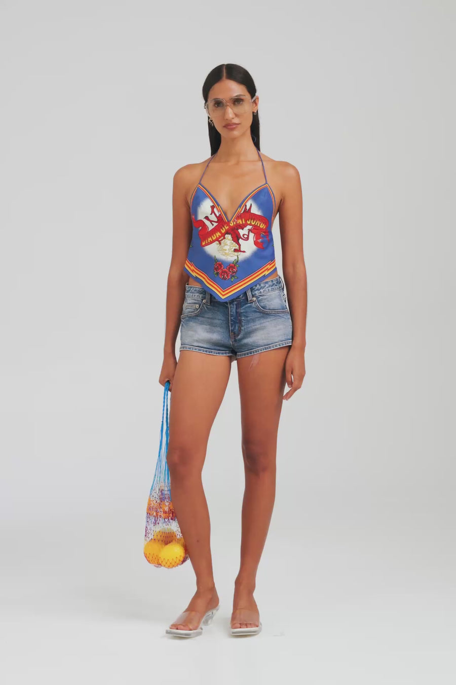 Cotton Halter Scarf Top - Diada de Sant Jordi [[W_D1 - 42193 - Cotton Halter Scarf Top - Diada de Sant Jordi.mp4]]