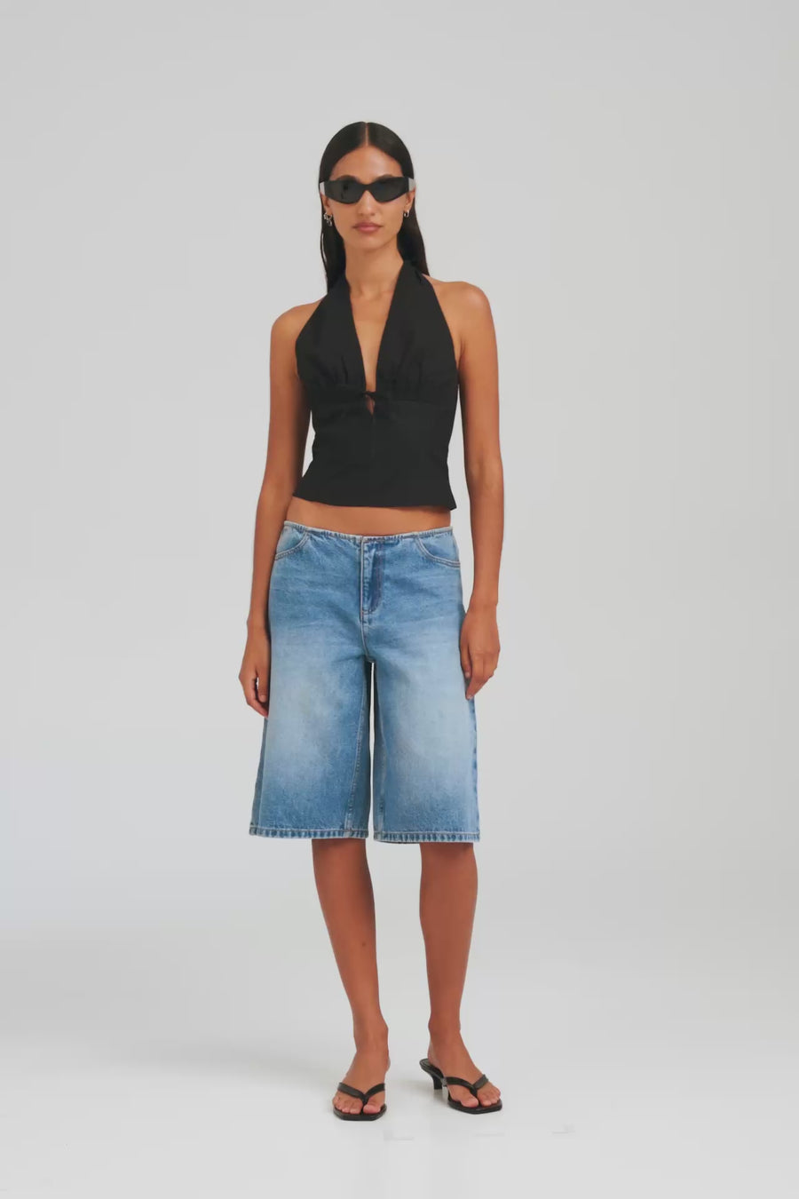 Fitted Cotton Halter - Black [[W_D1 - 42194 - Fitted Cotton Halter - Black.mp4]]