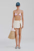 Venroy Terry Wrap Mini Skirt - Ecru