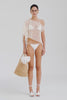 Venroy Cord Crochet Poncho - Off White