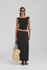 Twist Back Boat Neck Top - Black [[W_D1 - 42185 - Twist Back Boat Neck Top - Black.mp4]]