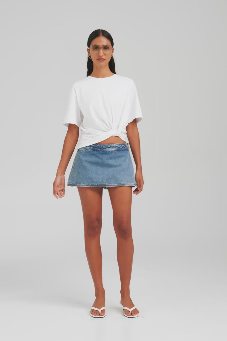 Denim Culotte - Mid Indigo [[W_D1 - 44057 - Denim Culotte - Mid Indigo.mp4]]