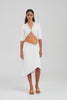 Lace Twist Midi Skirt - White [[W_D1 - 48070 - Lace Twist Midi Skirt - White.mp4]]