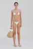 Venroy Triangle Bikini - White/Hotfix Crystals