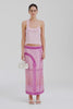 Venroy Asymmetric Ruffle Halter Top - Pink