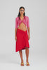 Lace Twist Midi Skirt - Catalan Red [[W_D1 - 48070 - Lace Twist Midi Skirt - Catalan Red.mp4]]