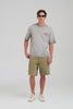 Pigment Dyed Oversized Cotton T Shirt - Washed Grey/Diada de Sant Jordi [[M_D1 - 32071 - Pigment Dyed Oversized Cotton T Shirt - Washed Grey-Diada de Sant Jordi.mp4]]