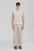 Venroy Crochet Knit Tank - Cream