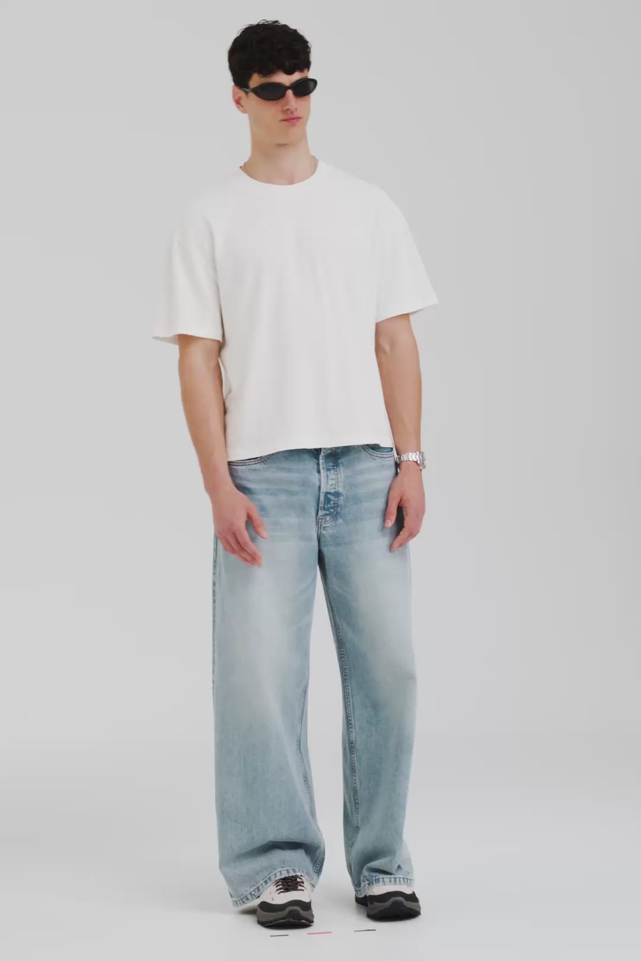 Venroy Distressed Cotton Linen T Shirt - Off White