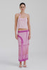 Venroy Silk Wrap Skirt - Ancient Greek Pink Sunset